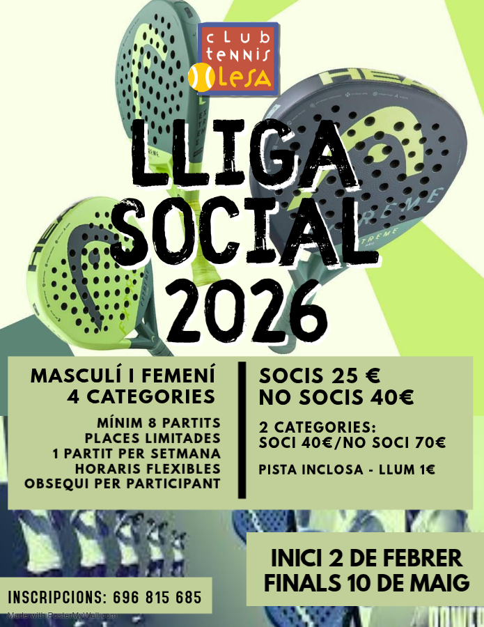 CARTELL LLIGA SOCIAL 2026